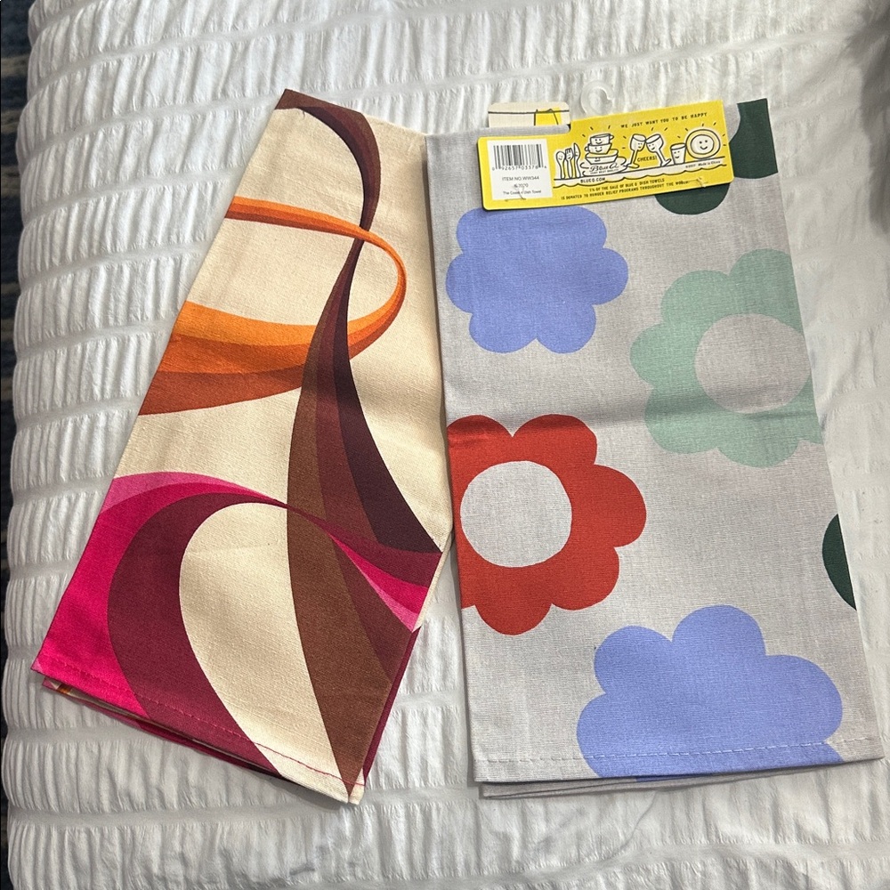 Blue Q Colorful Kitchen Towels - Pink, Red, Blue, Green - Picture 2 of 2